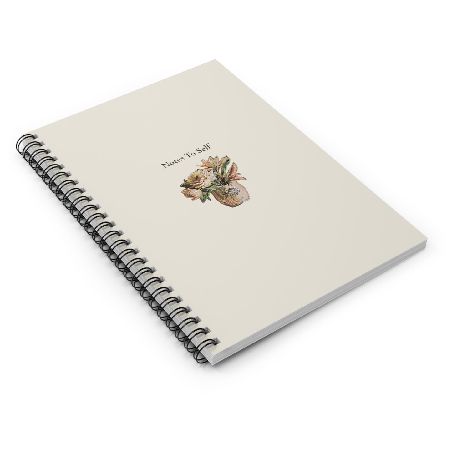 "Notes to Self" Minimal Spiral Notebook - Lined, Aesthetic Journal for Work, School & Creative Minds