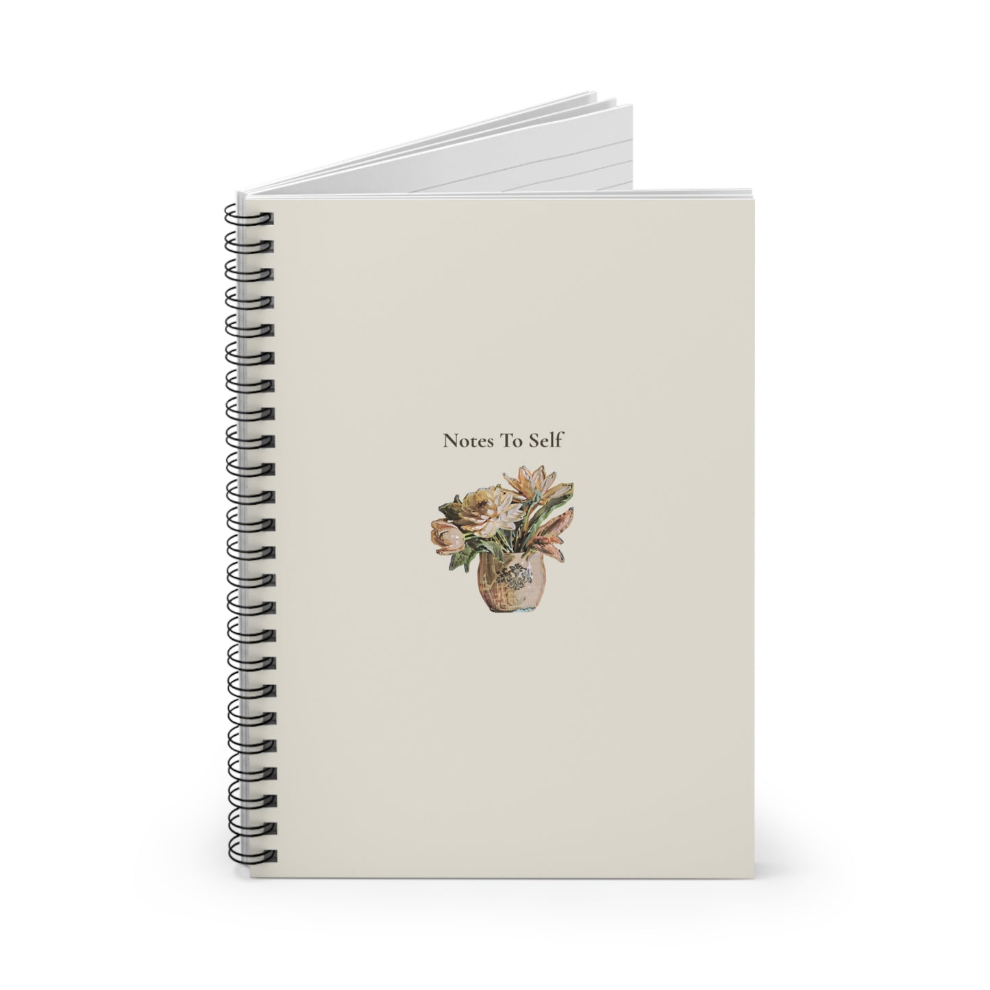 "Notes to Self" Minimal Spiral Notebook - Lined, Aesthetic Journal for Work, School & Creative Minds